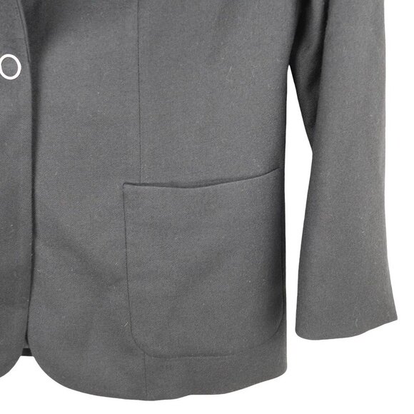 Elie Tahari Blazer Suit Jacket with Leather‎ Trim Blazer Wool Lamb Sz 8 - Picture 2 of 7